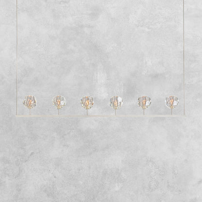 Bouble De Crystal Ball Linear Chandelier 48" 60"