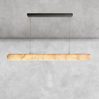 Riora Lisse Alabaster Linear Chandelier 60" 80"