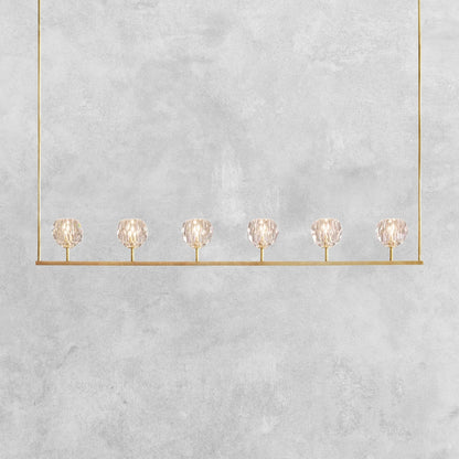 Bouble De Crystal Ball Linear Chandelier 48" 60"