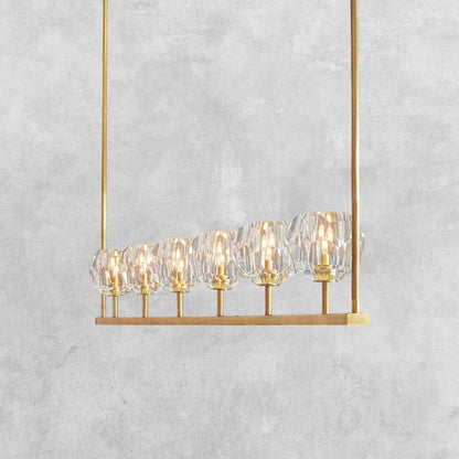 Bouble De Crystal Ball Linear Chandelier 48" 60"