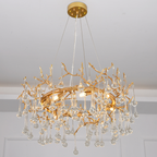 Avis Clear Crystal Ring Branch Chandelier