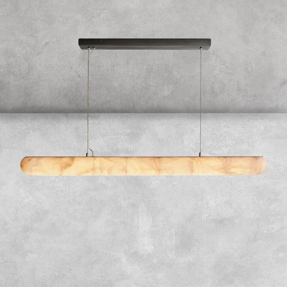 Riora Lisse Alabaster Linear Chandelier 60" 80"