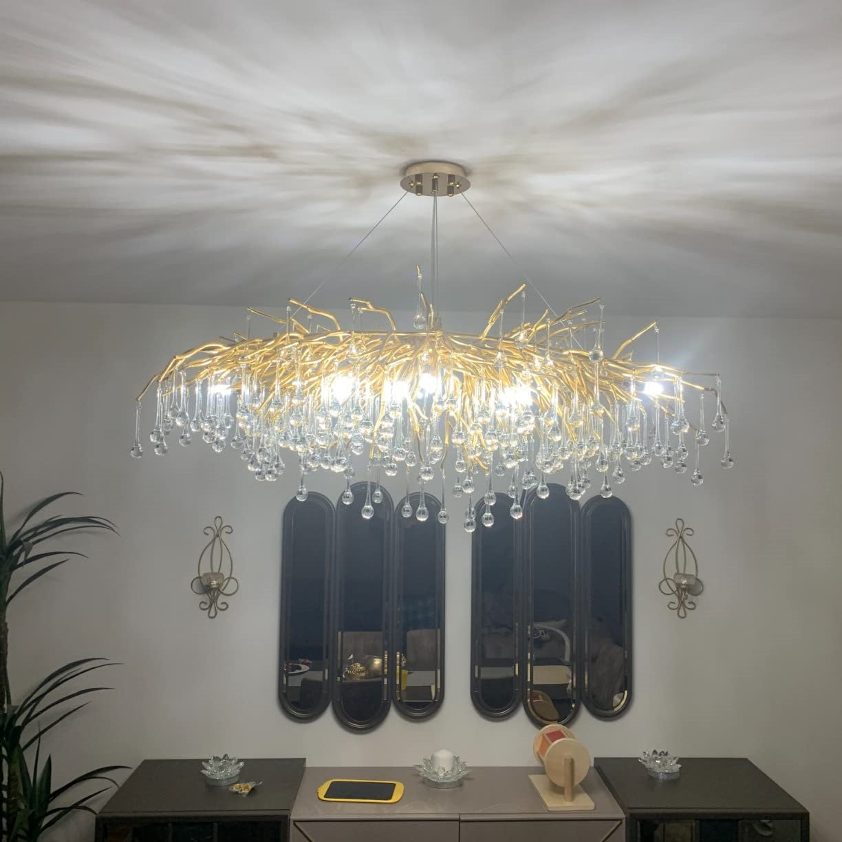 Stunning Tree Branch Crystal Chandelier