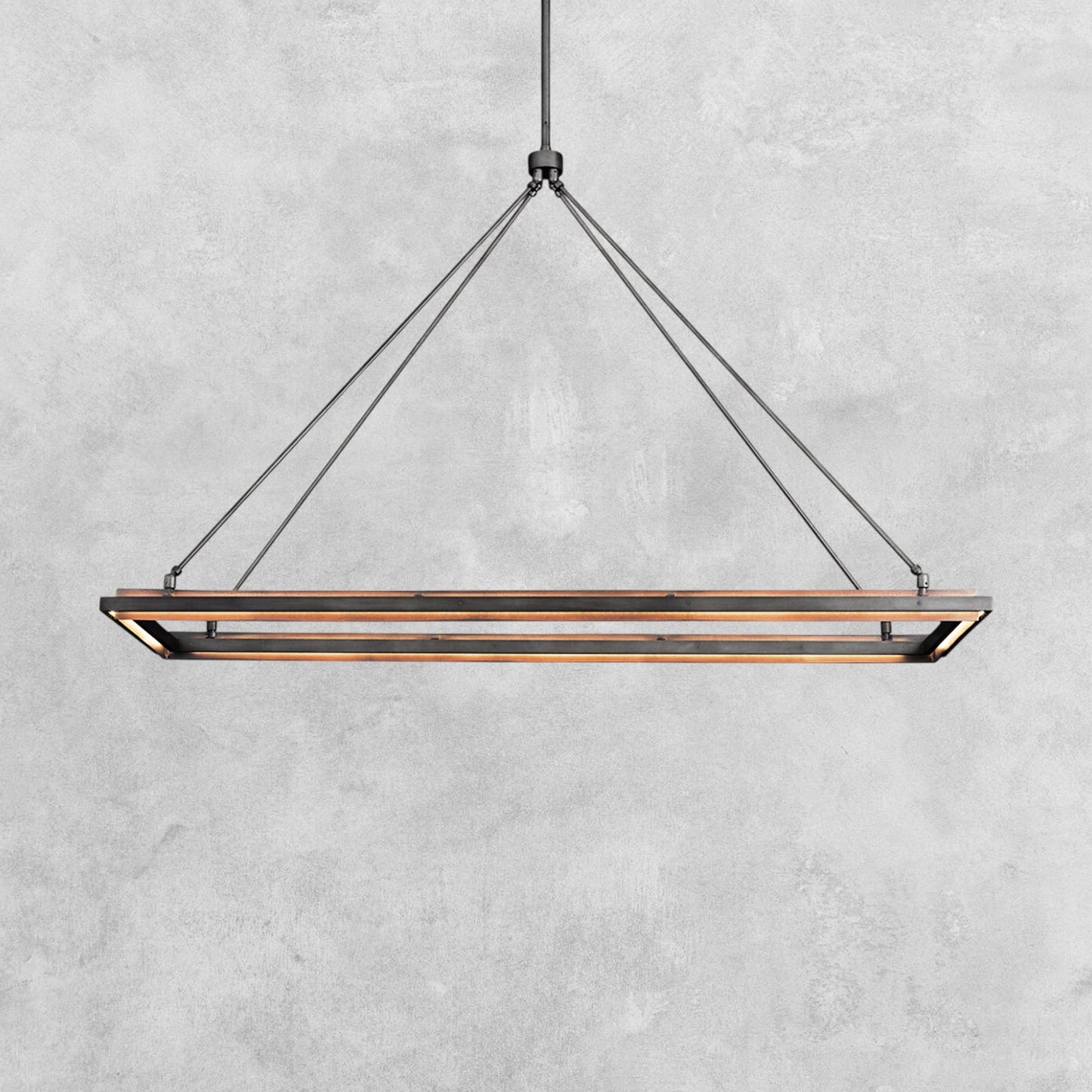 George Rectangular Chandelier 48" 62“