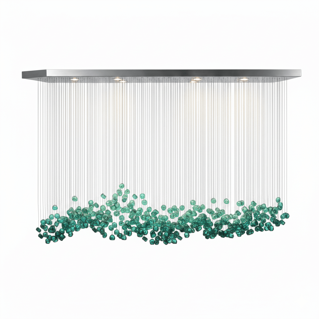 Crystal Stone Crystal Spiral Chandelier