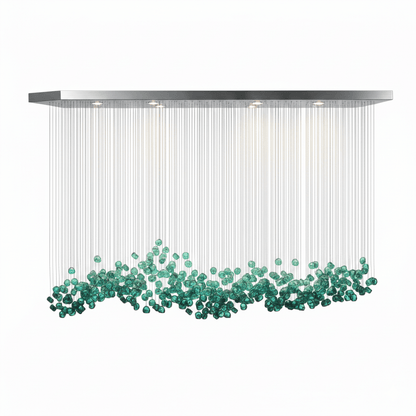 Crystal Stone Crystal Spiral Chandelier