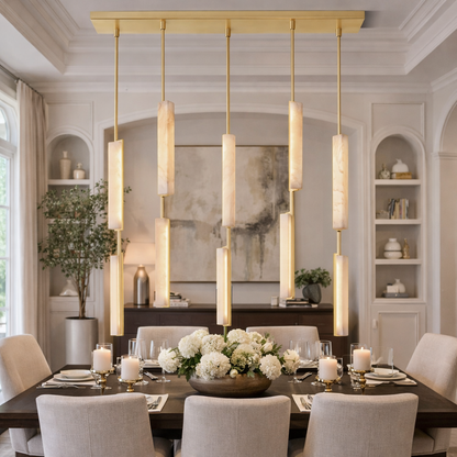 Audocon Alabaster Linear Chandelier