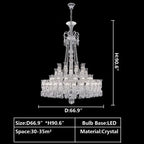 Multi Layer Chrome Crystal Chandelier in French Style with Romantic Branch Flowers for Grand Hallway and Staircase