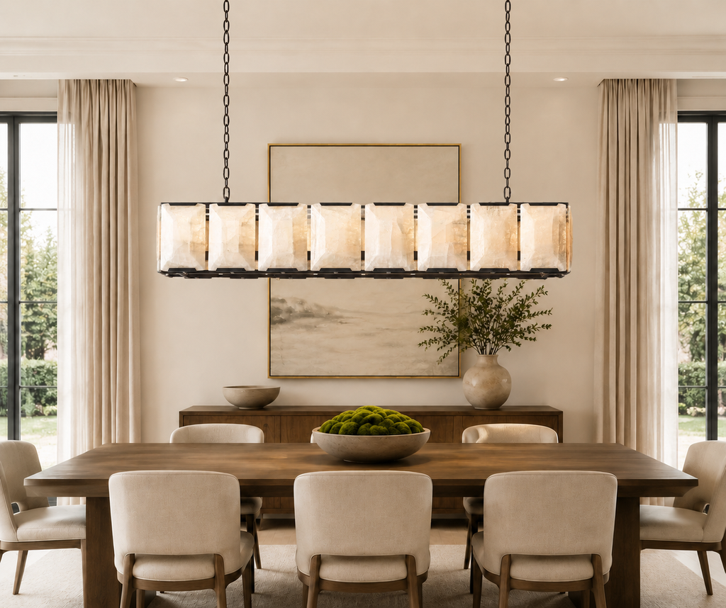 Hadilor Calcite Rectangular Chandelier