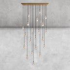 Raindrop Glass Linear Chandelier 54'' 72''