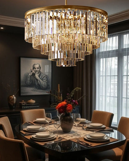 1920s Diomond Round Chandelier
