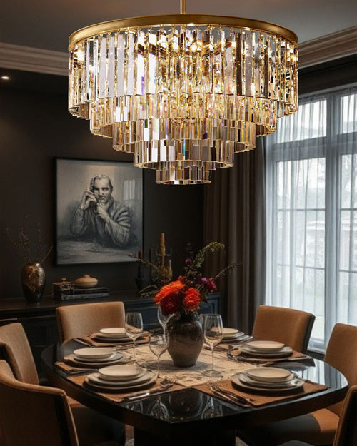 1920s Diomond Round Chandelier