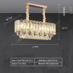 Oversized Transparent Crystal Tiered Chandelier Suit for Living/Dining Room/Bedroom