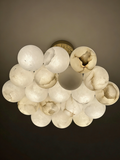 Lunar Alabaster Spherical Chandelier