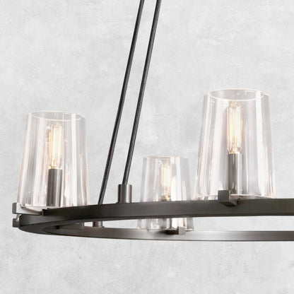 Pauilla Modern Clear Glass Round Chandelier 36'' 48‘’ 60‘’