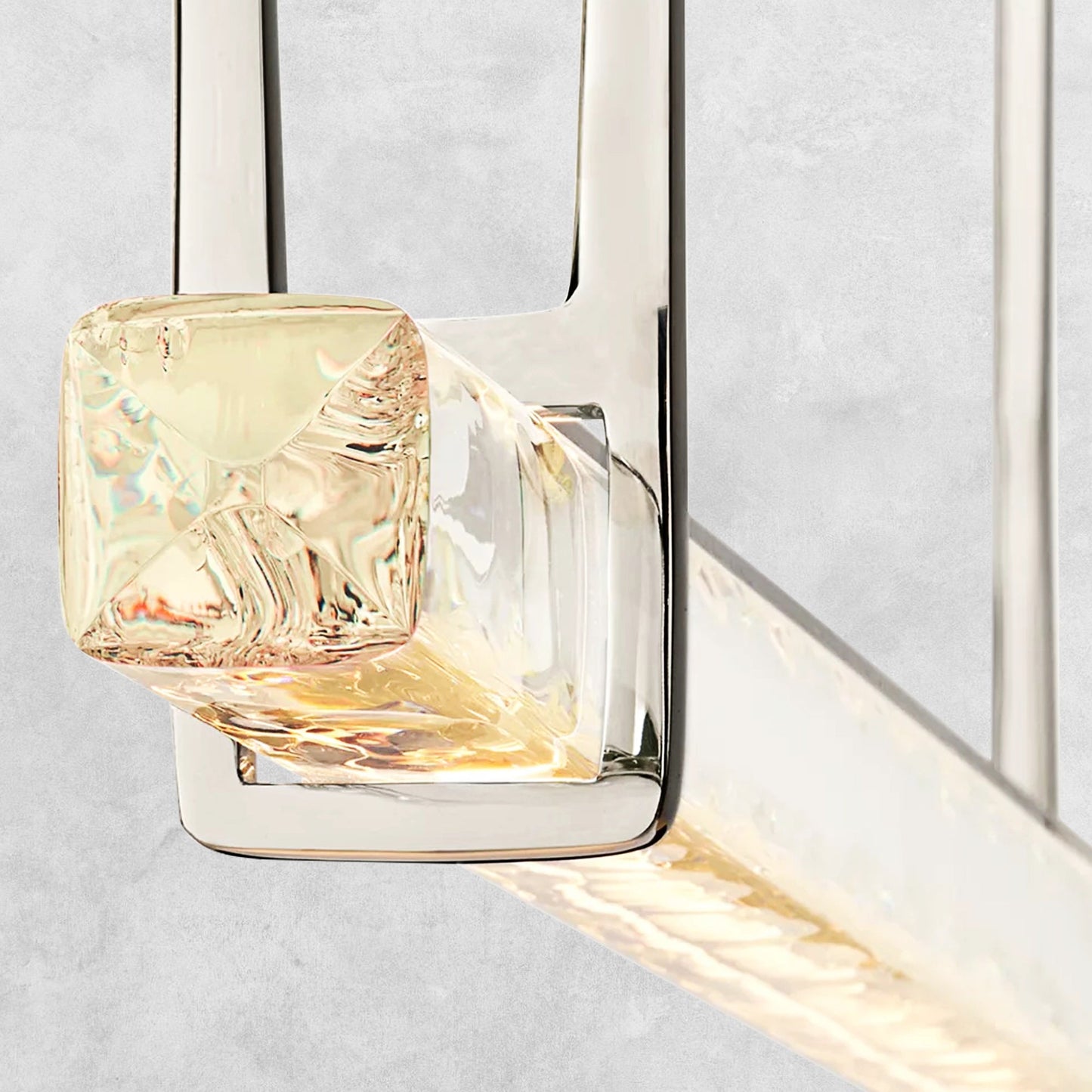 Milano Crystal Single Bar Linear Chandelier