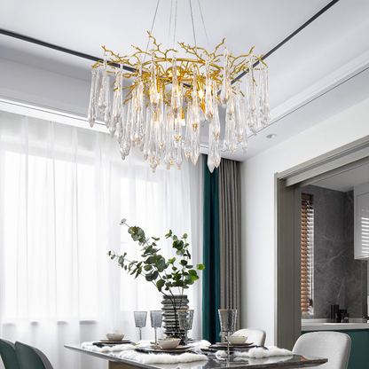 Agnes Round Branch Crystal Chandelier