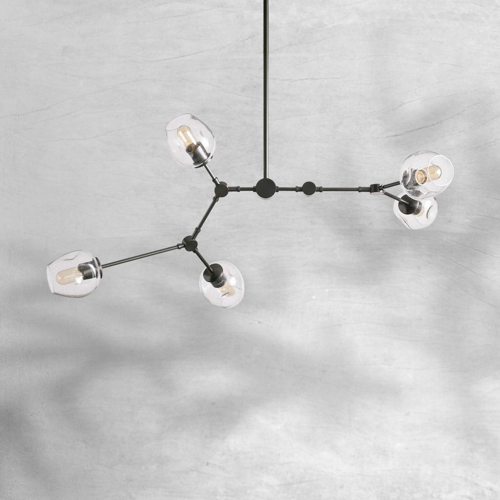 Covington Horizontal White Globe Branching Bubble Chandelier