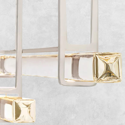 Milano Crystal Triple Bar Linear Chandelier
