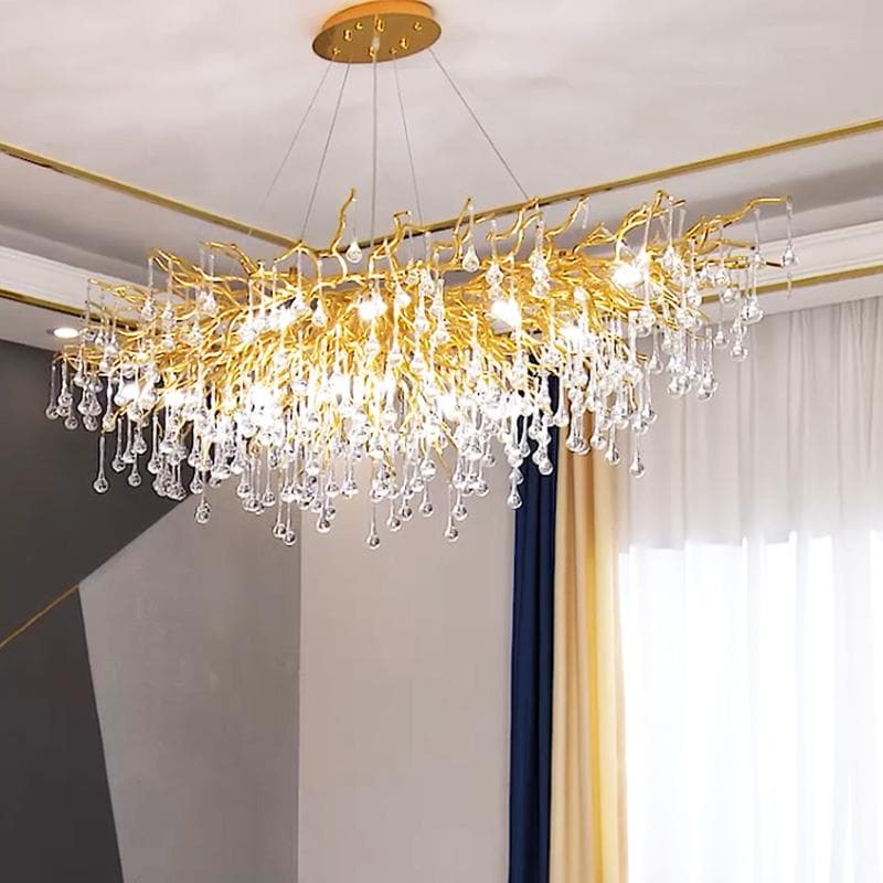 TLL Teardrop Branch Tree Crystal Chandelier