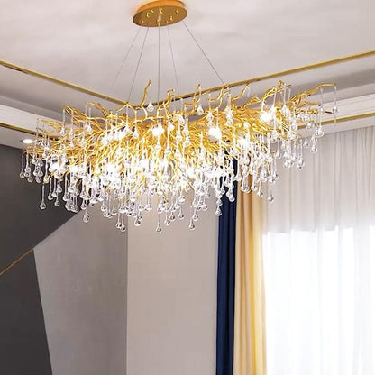 TLL Teardrop Branch Tree Crystal Chandelier