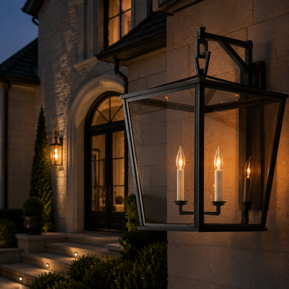 19TH CC. English Openwork Outdoor Sconce
