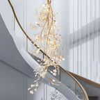 Ceramic Gingko Staircase Branch Chandelier