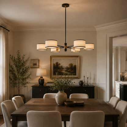 Daphne Fabric Round Chandelier