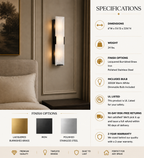 Hadilor Calcite Linear Sconce