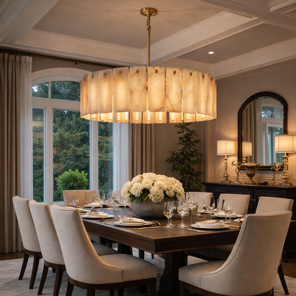 Calociato Onyx Round Chandelier