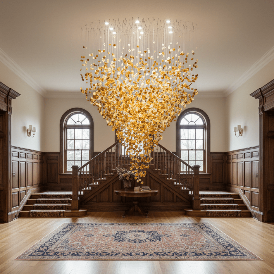 Crystal Stone Crystal Spiral Chandelier