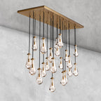 Raindrop Glass Linear Chandelier 54'' 72''