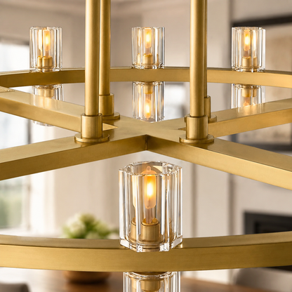 Arcuphoe Series Round Two-tierd Wagon Wheel Chandelier