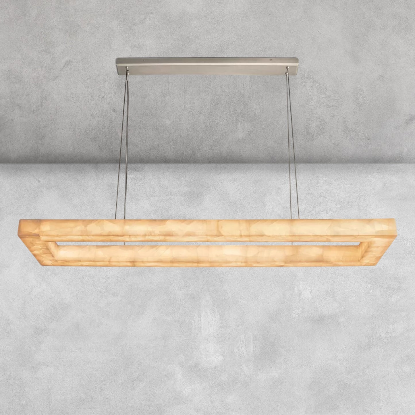 Riora Rectangular Calcite Chandelier 54"72"