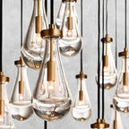 Raindrop Glass Linear Chandelier 54'' 72''