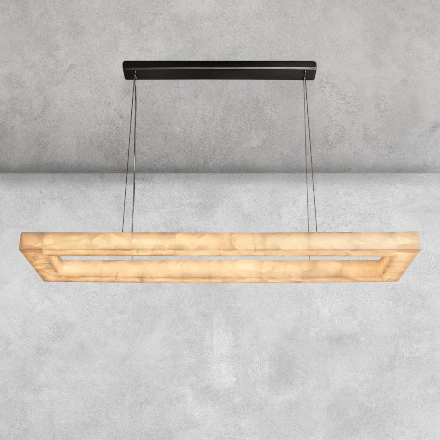 Riora Rectangular Calcite Chandelier 54"72"