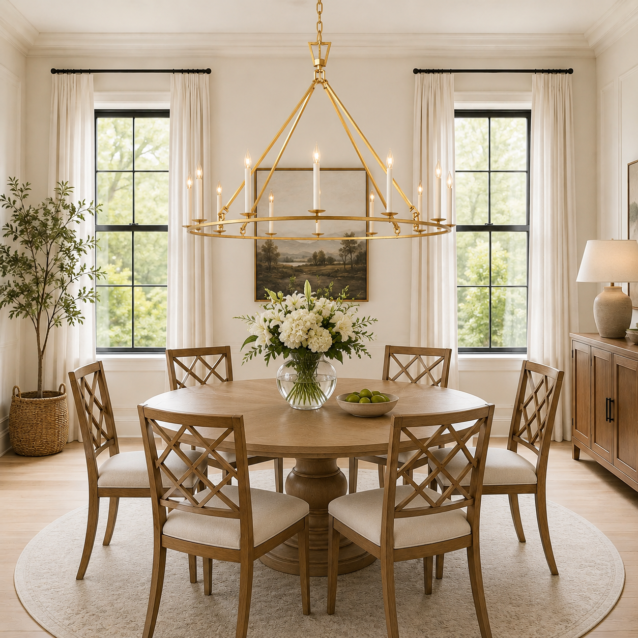 19Th CC. English Openwork Round Chandelier
