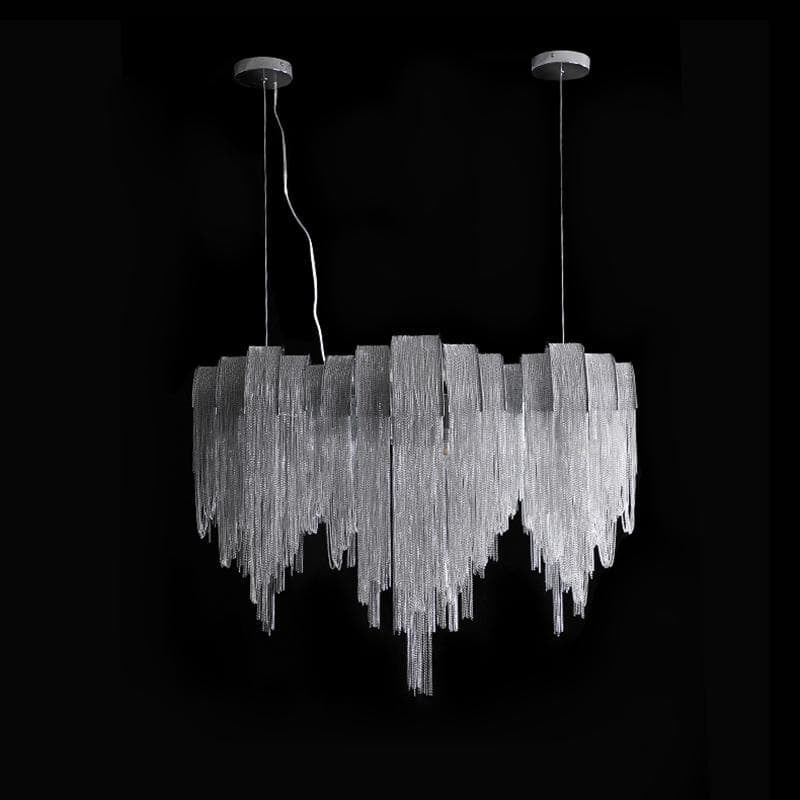 TLL Liz Luxury Hardware Aluminum Chain Long Branch Chandelier