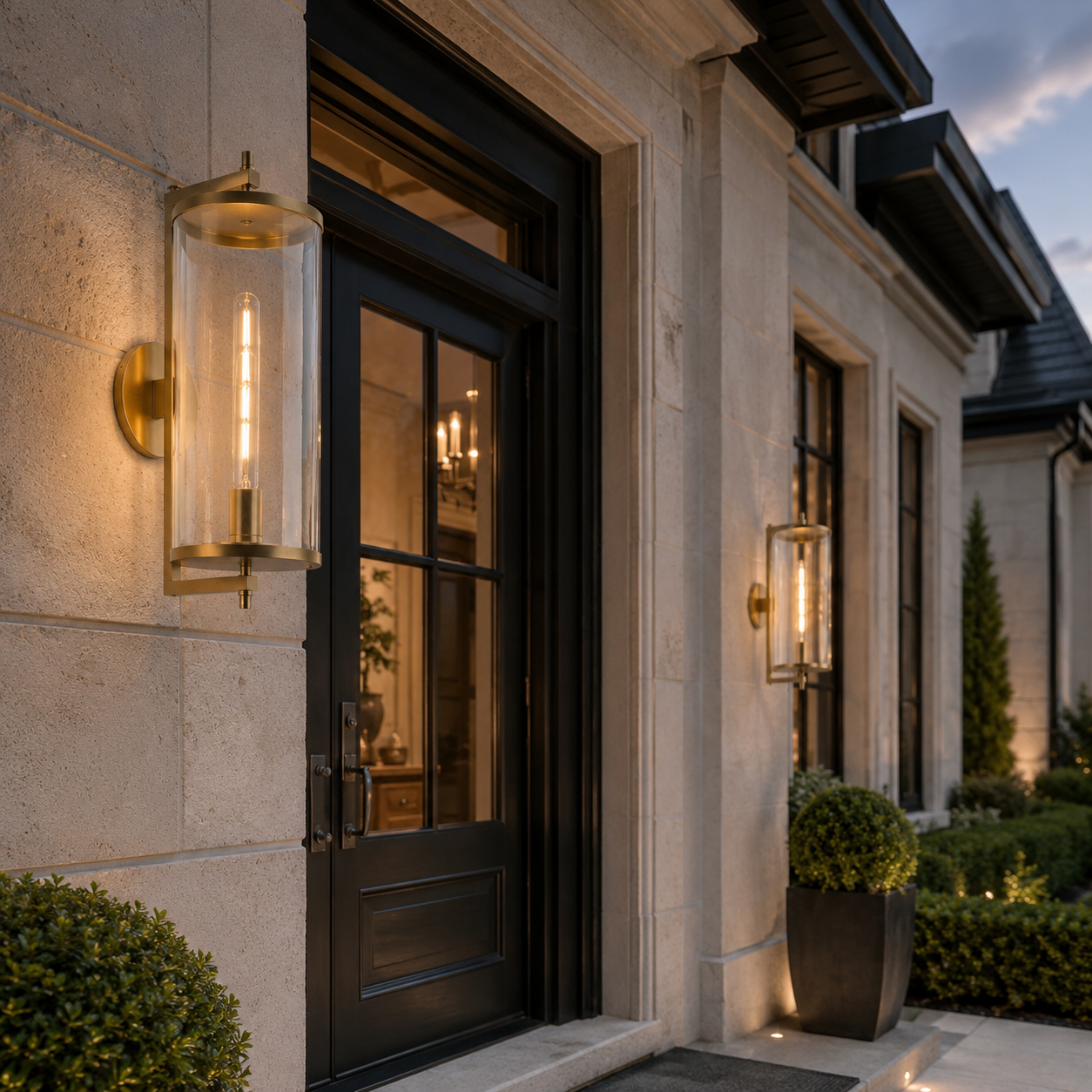 Devauxy Outdoor Round Sconce
