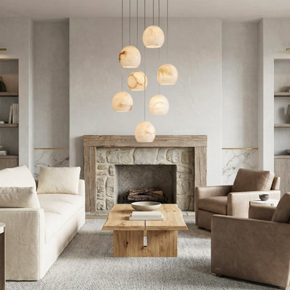Maeva Round Chandelier 3/7/15/36 Light