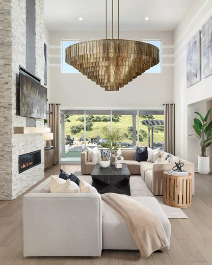 Sideros Smoke Glass Round Chandelier