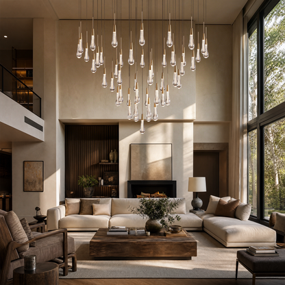 Soltaire Round Chandelier 17" 24" 36" 48"58"