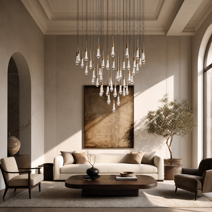 Soltaire Round Chandelier 17" 24" 36" 48"58"