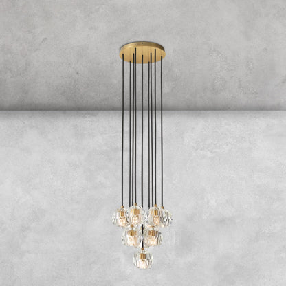 Bouble De Crystal Round Cluster Chandelier