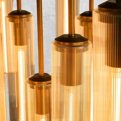 Colleena Fluted Glass Round Chandelier