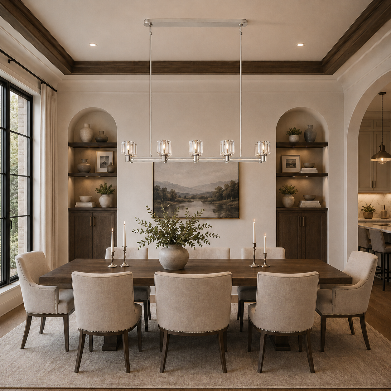 Demored Double Linear Chandelier