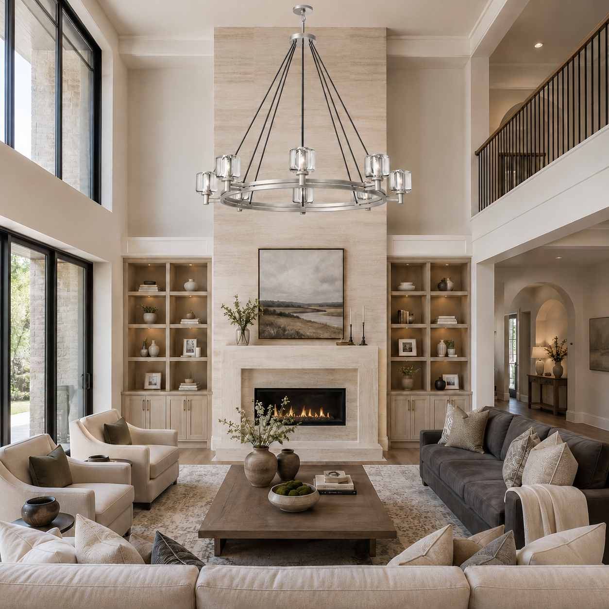Demored Round Chandelier