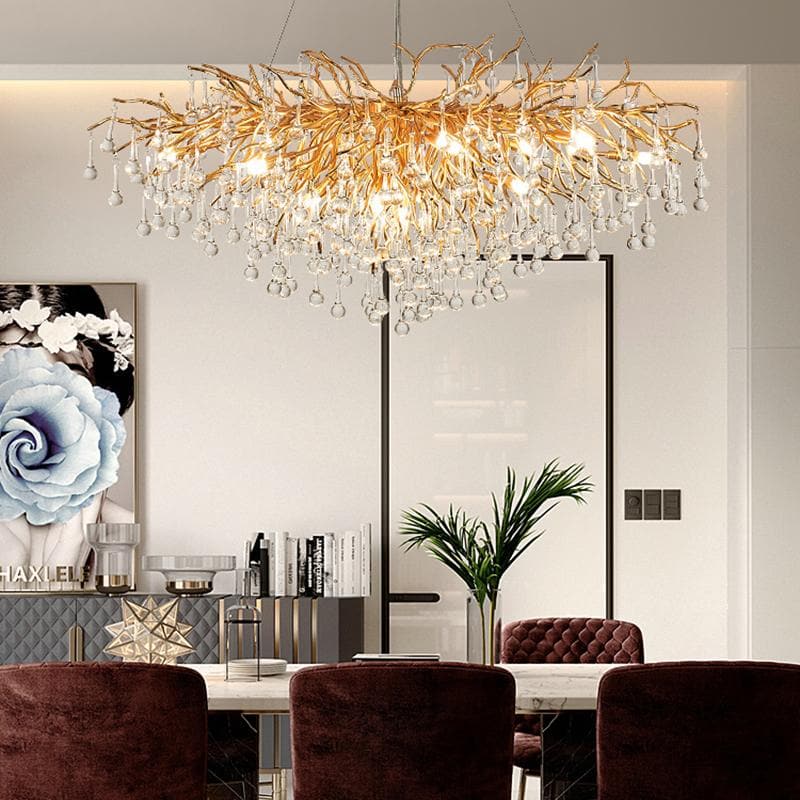 TLL Teardrop Branch Tree Crystal Chandelier
