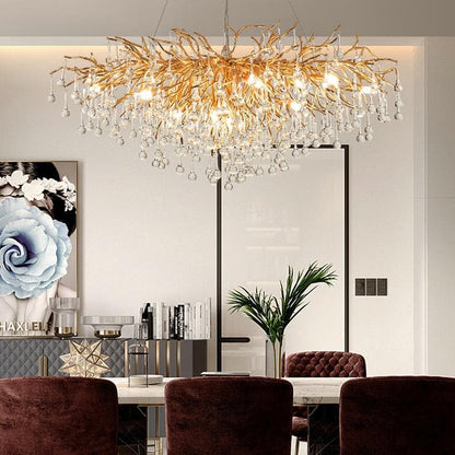 TLL Teardrop Branch Tree Crystal Chandelier
