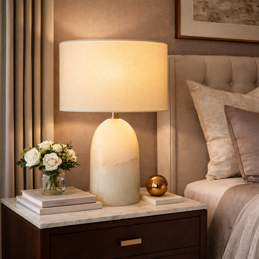 Sarezzoe Stone Tapered Table Lamp